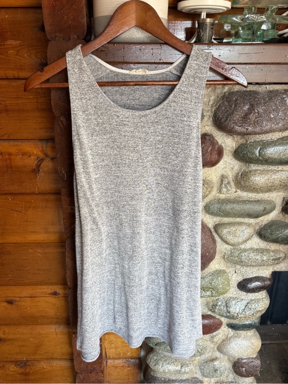 Aritzia Wilfred Free Heather Grey Longline Tank Top Size L